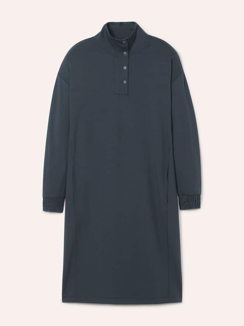 Jerseykleid mit Druckknöpfen Nachtblau
