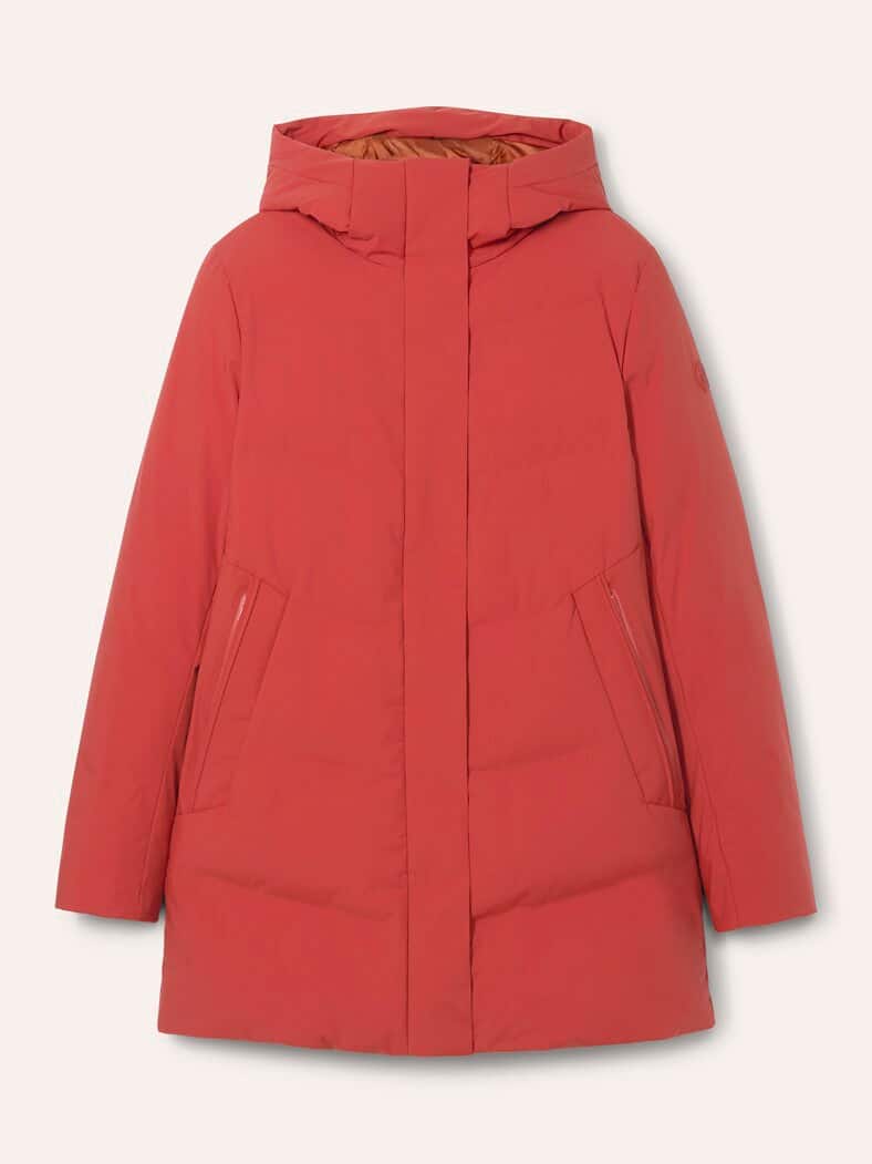 Thermo Steppjacke ohne Nähte Ziegelrot