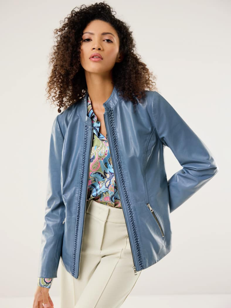 Lammnappa Jacke Sommerleicht Horizontblau