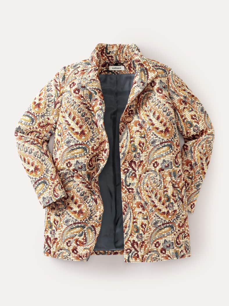 Jacquard Kurzmantel Multicolor