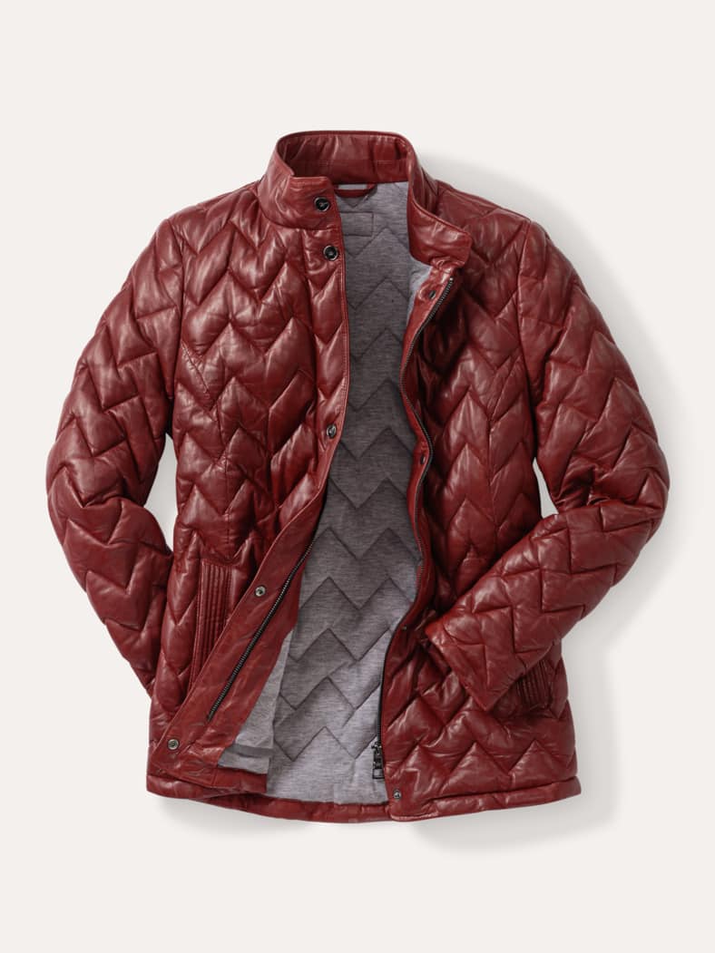 Lammnappa Jacke Sandwichstepp Chianti