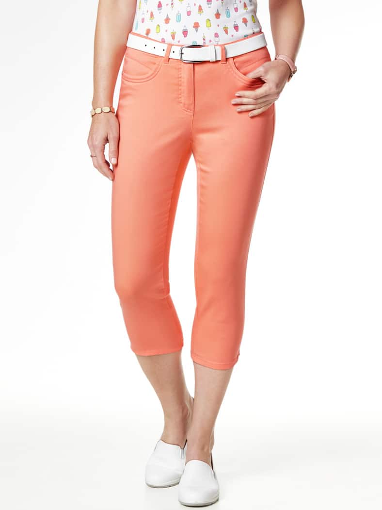 Extraglatt Baumwollcapri Melone