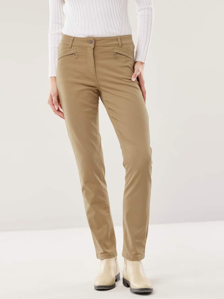 Powerstretch-Baumwollhose Caramel