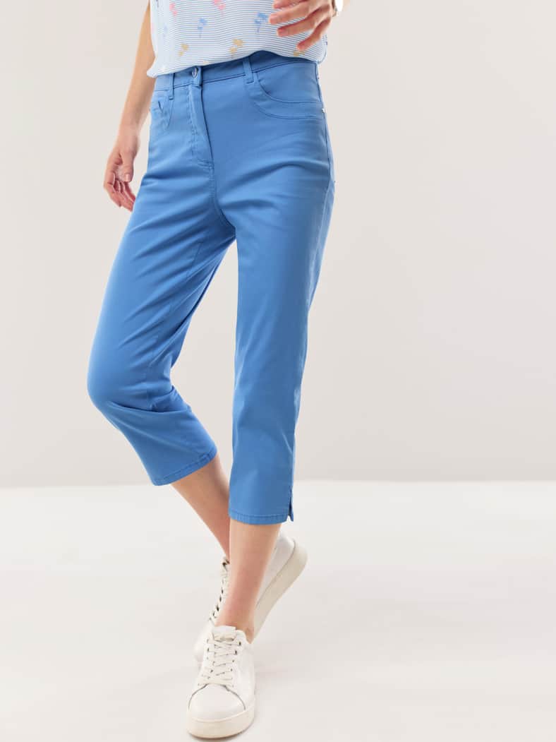Baumwoll-Capri Supersoft Königsblau
