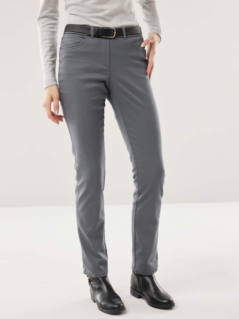Thermo-Extraglatt Baumwollhose Anthrazit