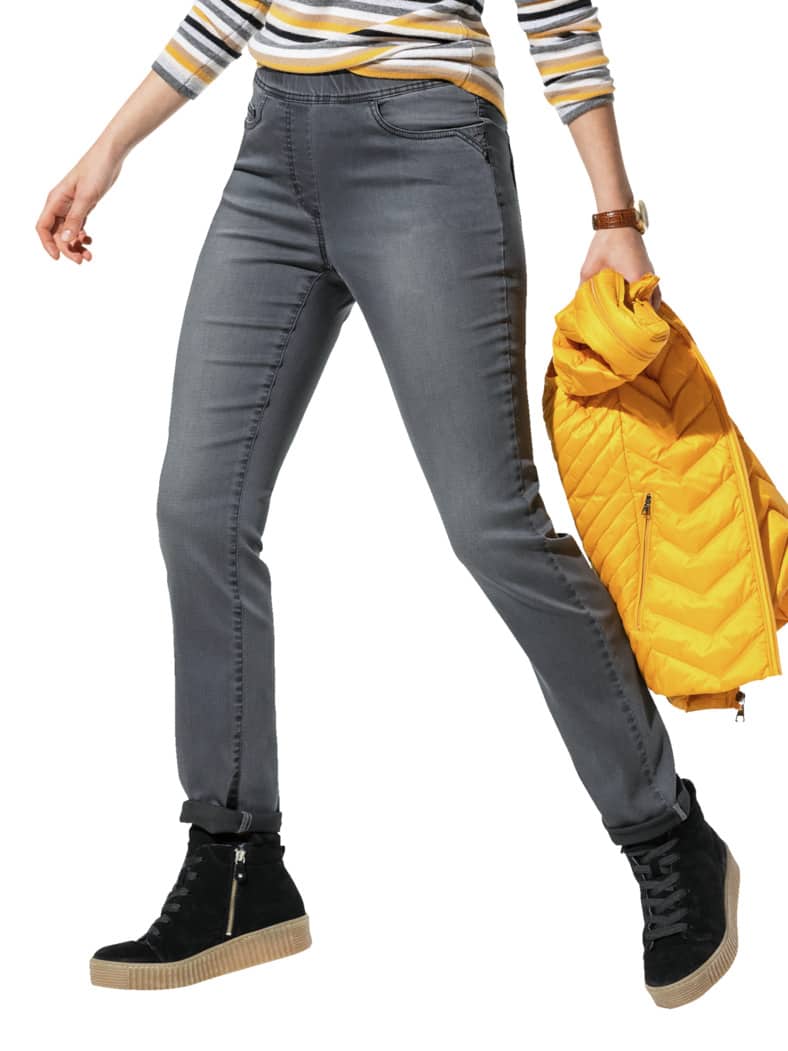 Yoga-Schlupfjeans Mid Grey