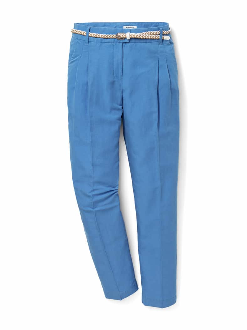 Leinenmix Chino Persischblau