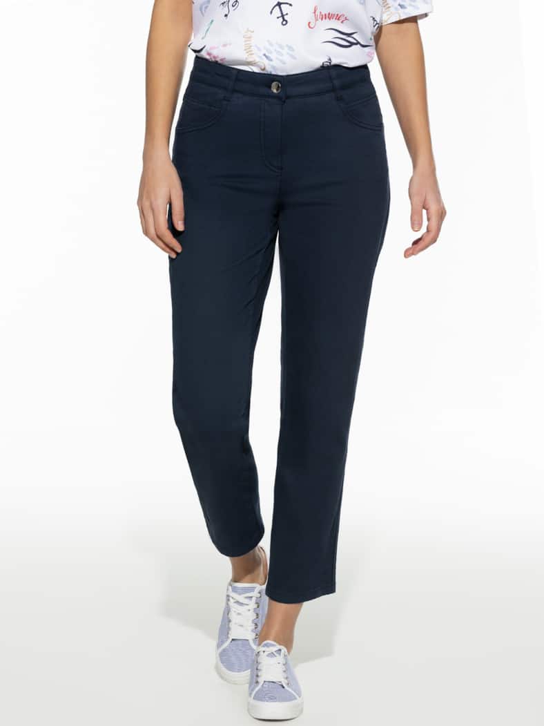 7/8-Baumwollhose Figurwunder Slim F Marine