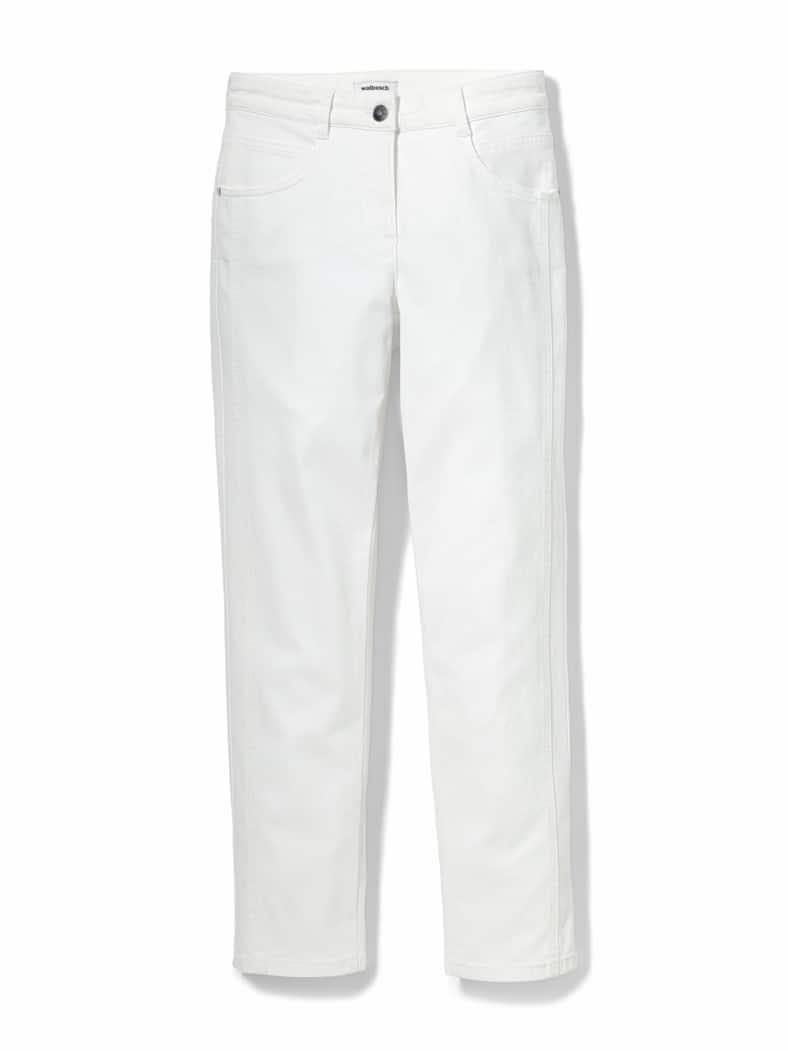 7/8-Baumwollhose Figurwunder Slim F Weiß