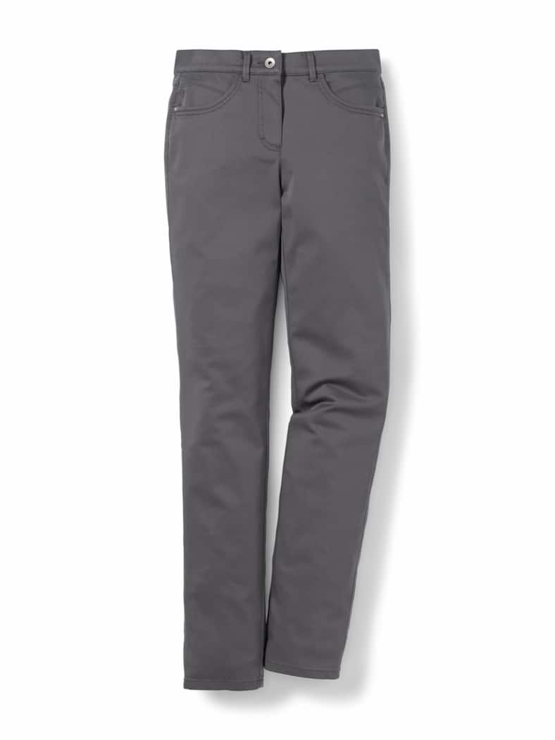 Extraglatt Baumwollhose Slim Fit Anthrazit