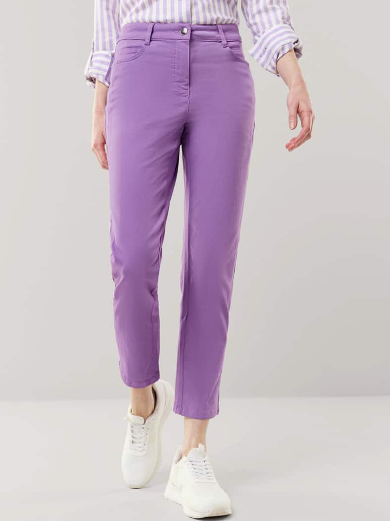 7/8-Baumwollhose Figurwunder Slim F Veilchen