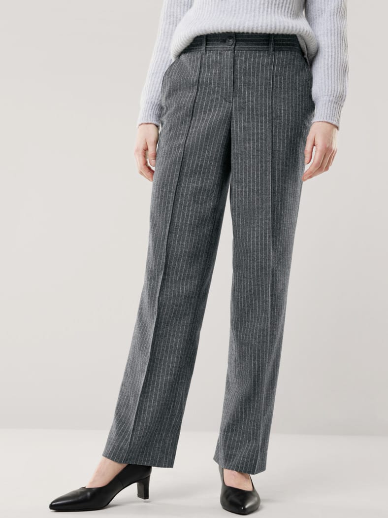 Premium Marlenehose Nadelstreifen Anthrazit