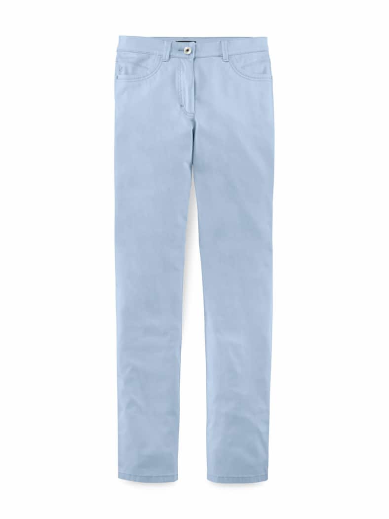 Extraglatt Baumwollhose Slim Fit Eisblau