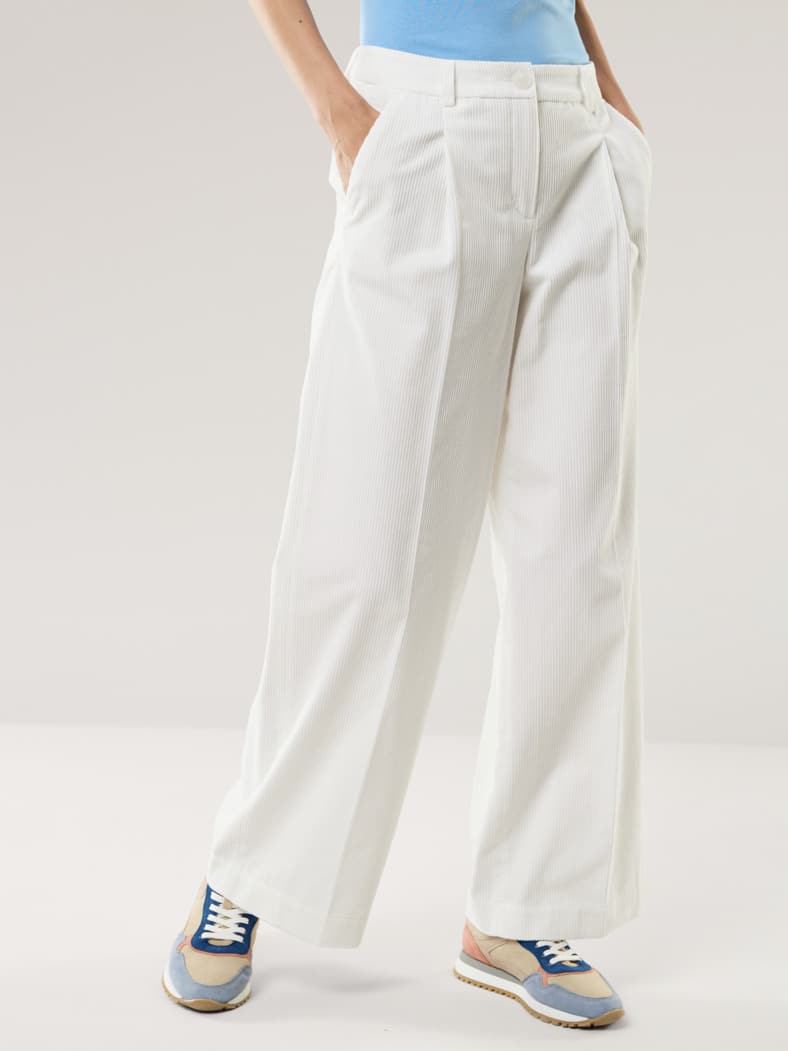 Premium Marlene Cordhose Offwhite