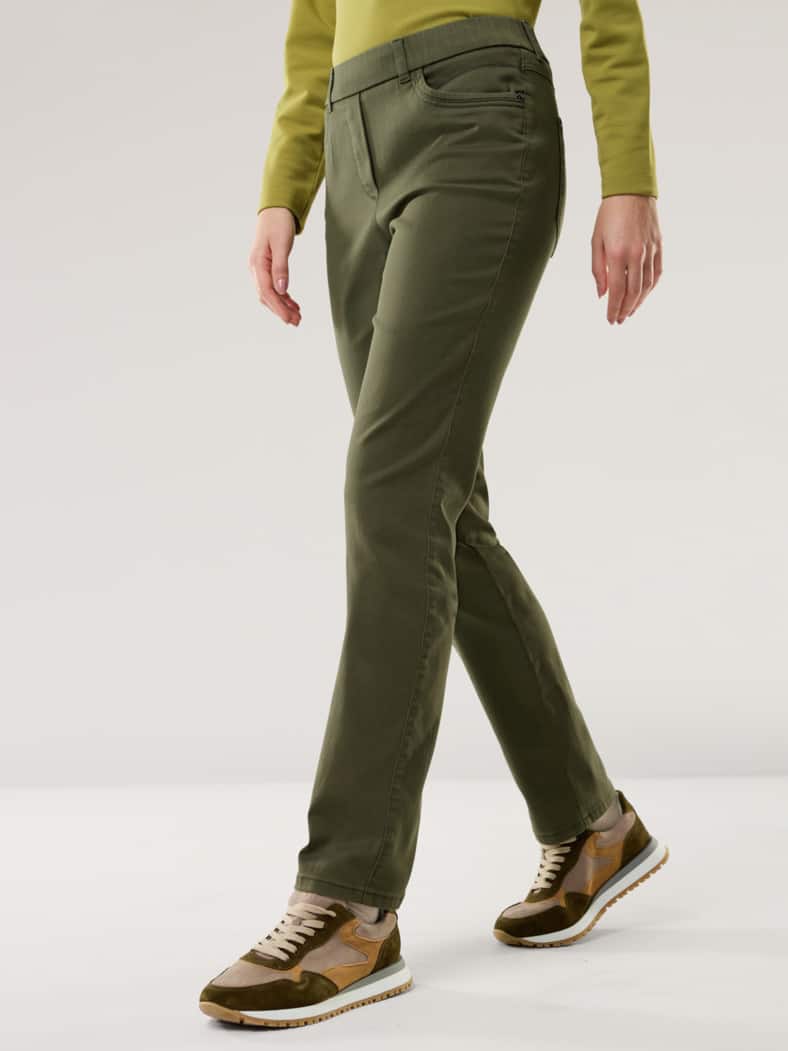 Thermo-Extraglatt Baumwollhose Oliv
