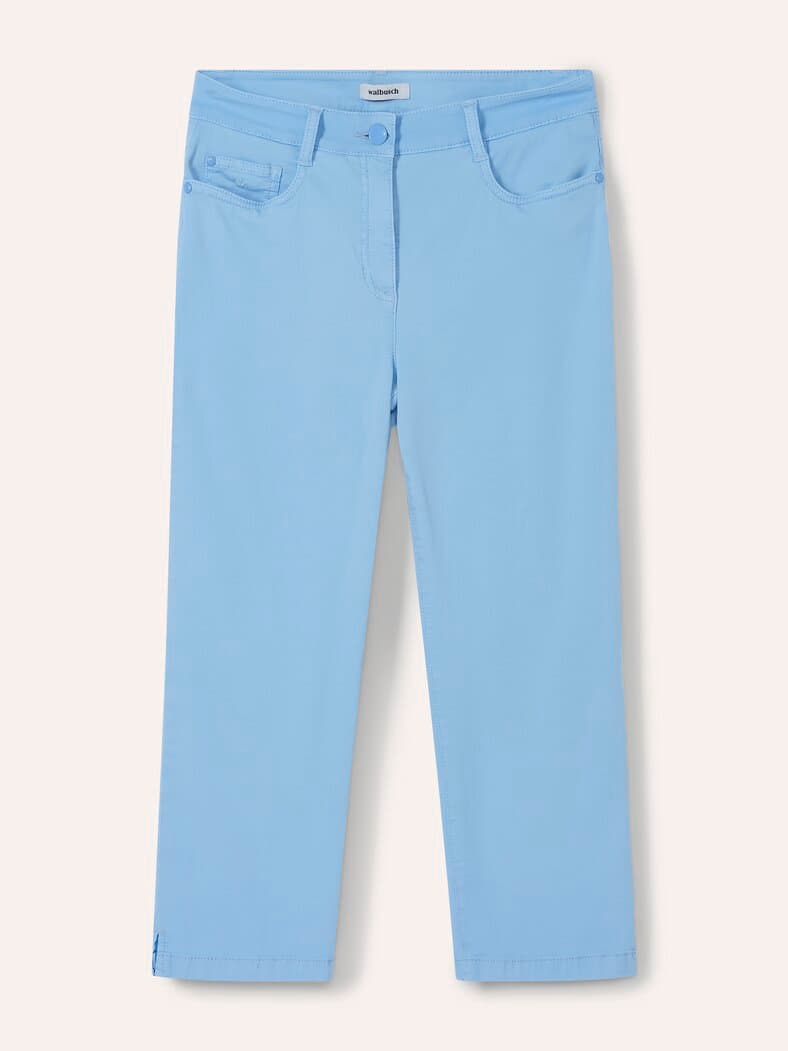 Capri aus Baumwollmix Skyblue