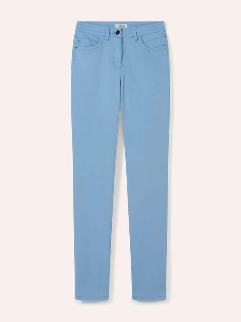 Extraglatt Baumwollhose Slim Fit Skyblue
