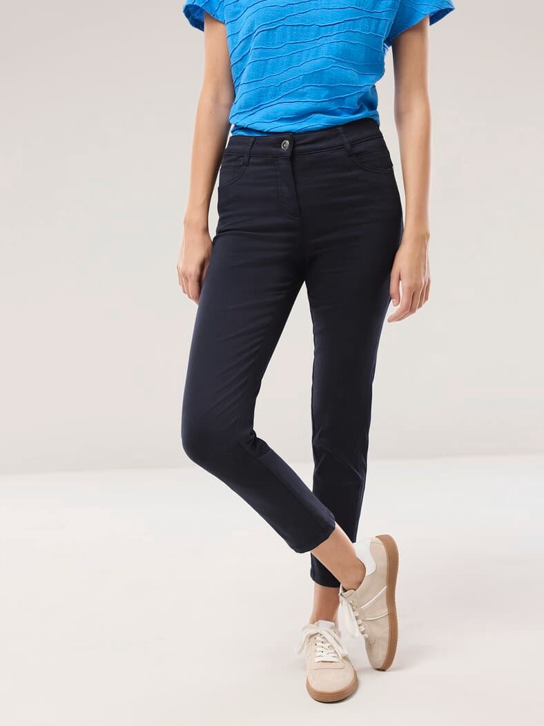 7/8-Baumwollhose Figurwunder Slim F Nachtblau