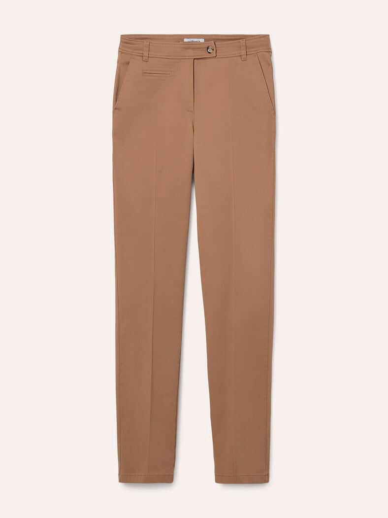 Extraglatt Baumwollchino Praline