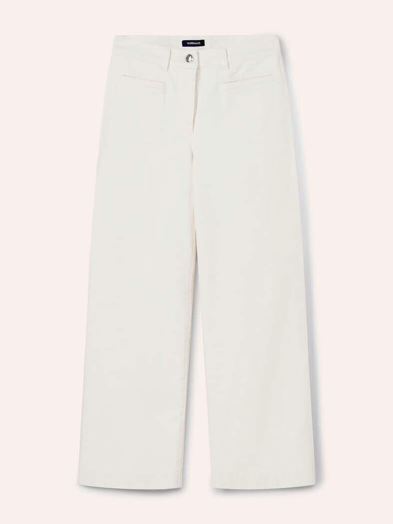 Ecru Denim Culottte Ecru