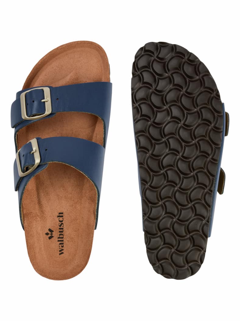 Komfort Sandale Softfußbett Blau