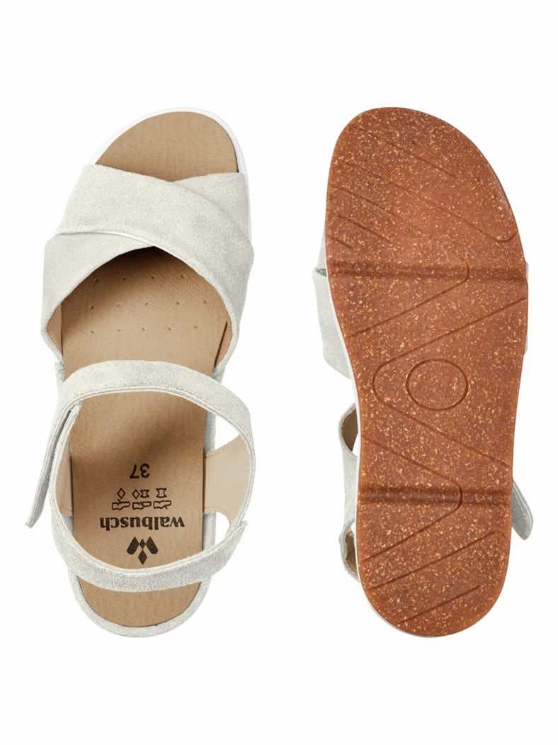 Kreuzriemen Sandale Weiß