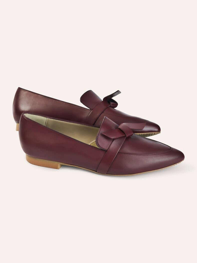 Soft Loafer mit Schleife Merlot
