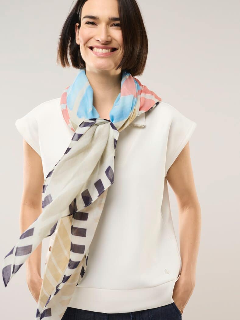 Baumwolltuch Sommerpastelle Blau/Rosa