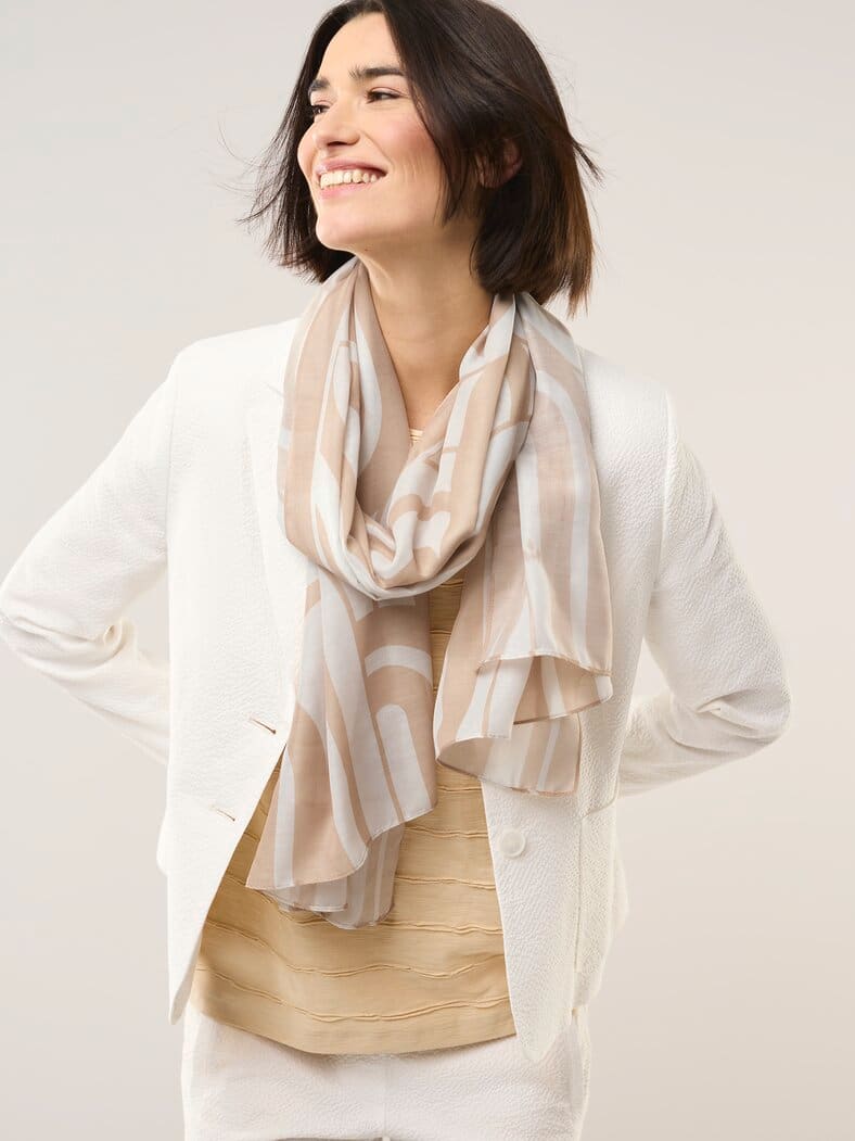 Schal Grafikdruck Sand