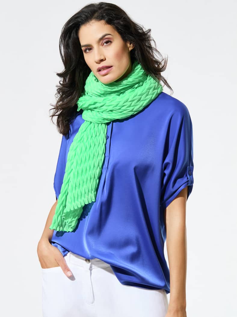 Plissee-Schal Pfefferminz