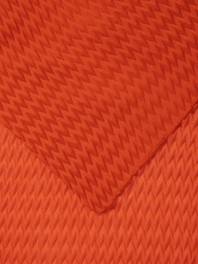 Plissee-Schal Rotorange