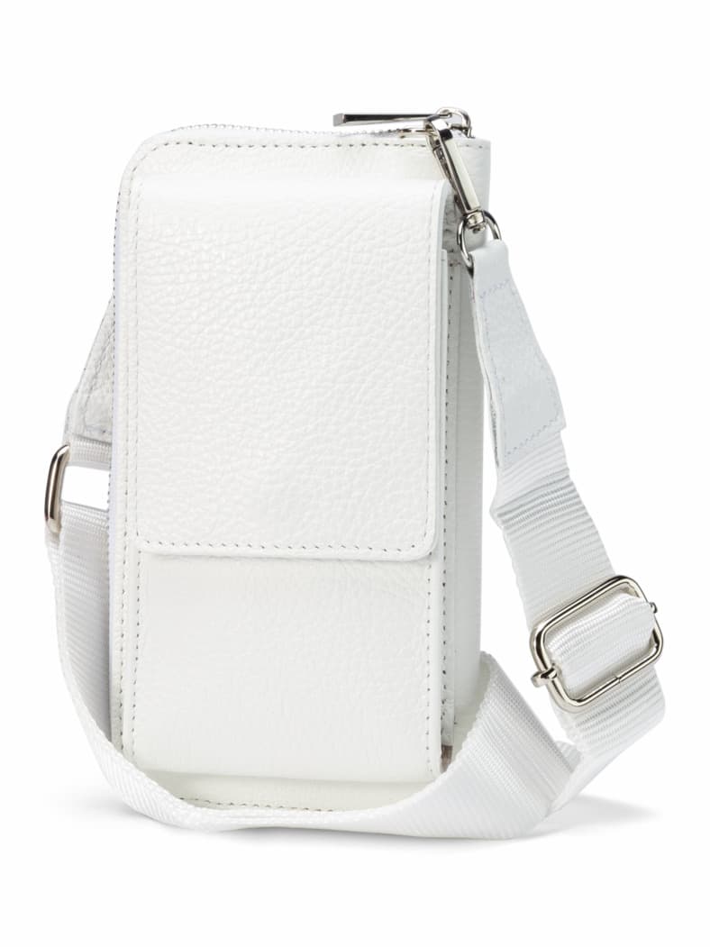 Leder-Handy-Portemonnaie Weiß