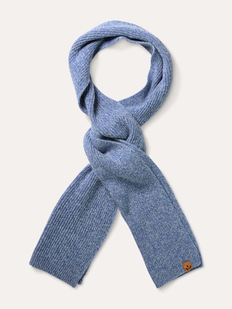 Strickschal Blau Melange