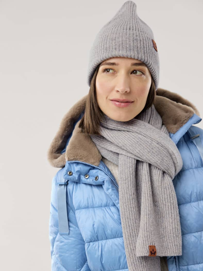 Strickschal Taupe Melange