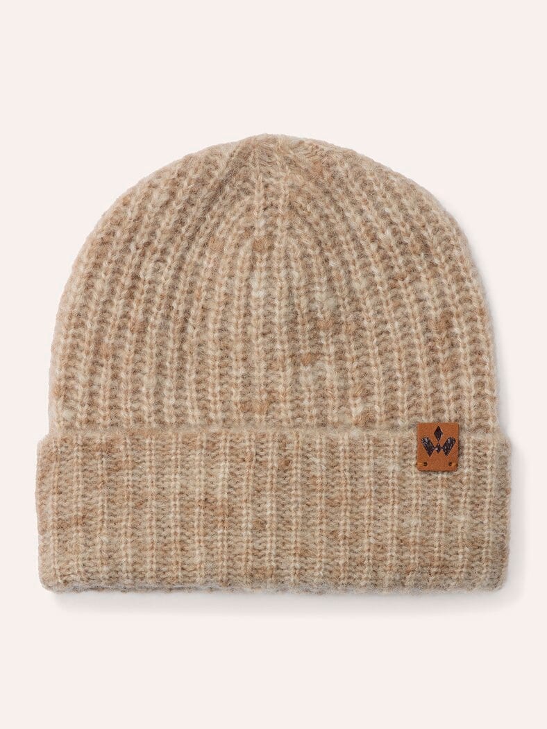 Strickmütze mit Alpaka Sesam Melange