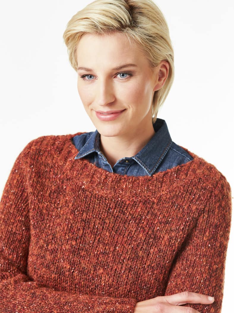 Bluseneinsatz Jeansblau