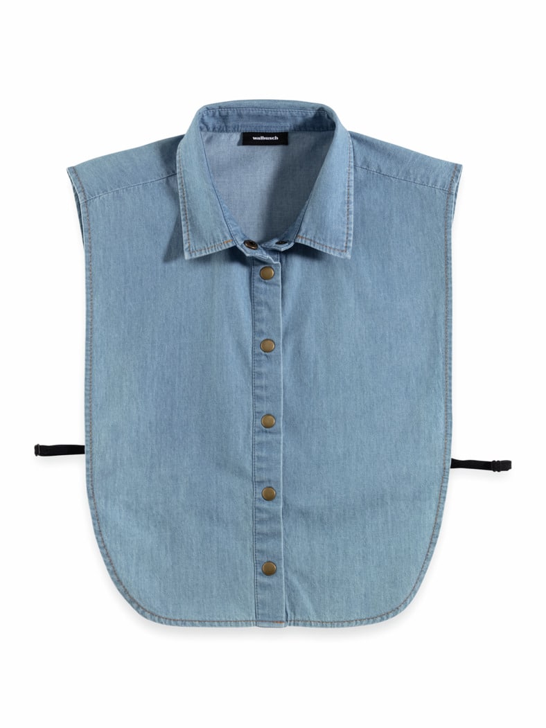 Bluseneinsatz Jeans Mittelblau