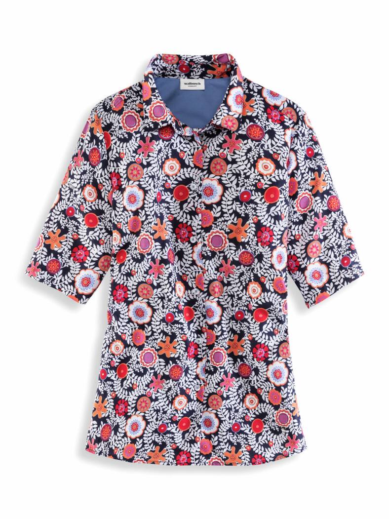 Extraglatt-Hemdbluse Everyday Blume Multicolor