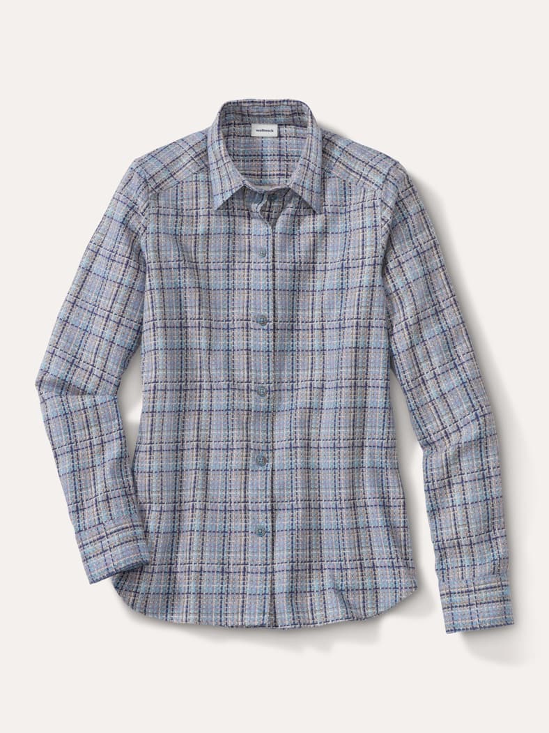 Aktiv Flanell Hemdbluse Karo Melange