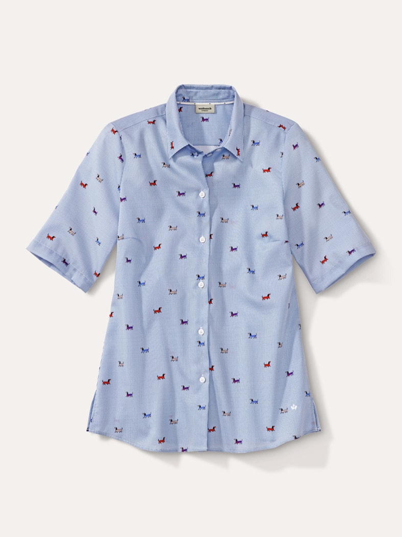 Extraglatt-Hemdbluse Everyday Dackeldruck