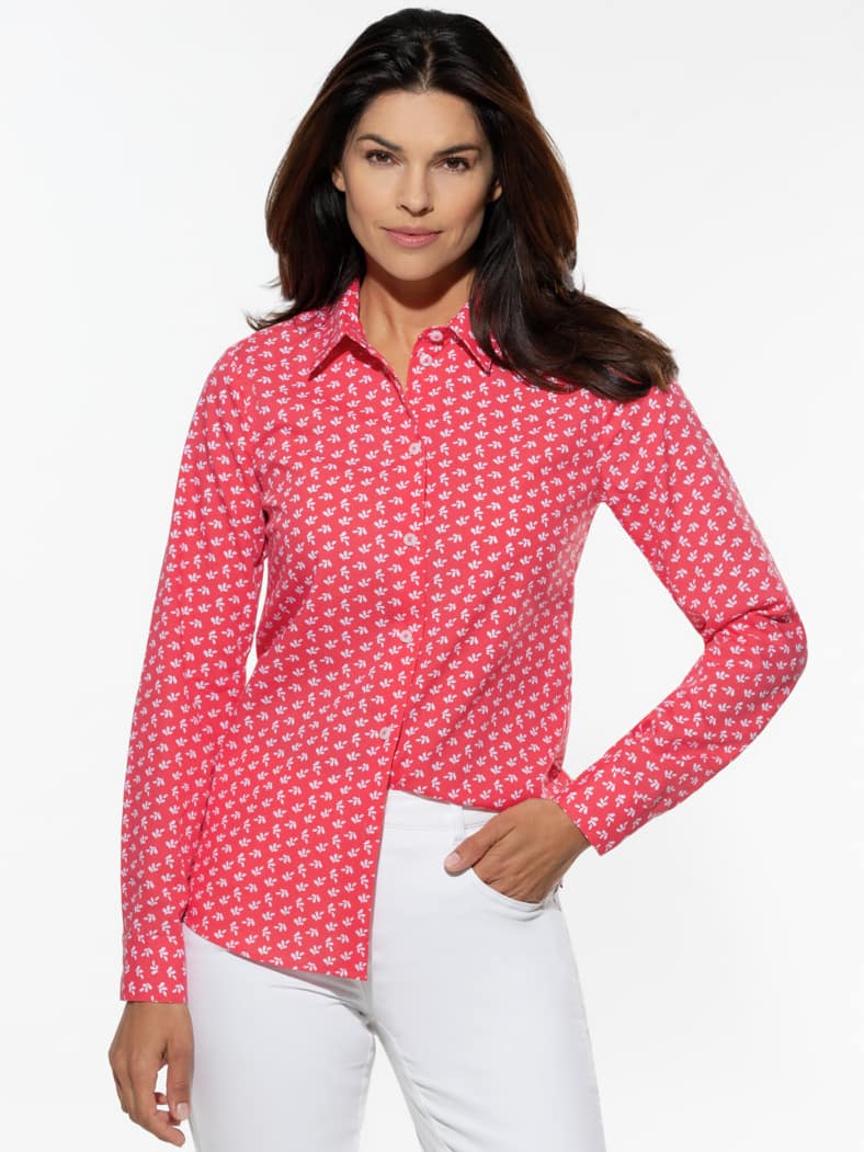 Extraglatt Baumwoll-Bluse Minimal