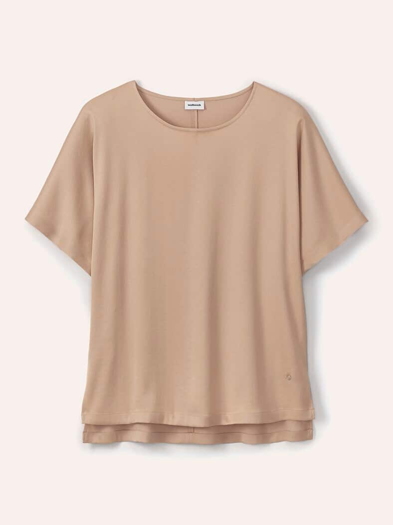 Blusenshirt aus Satin Sand