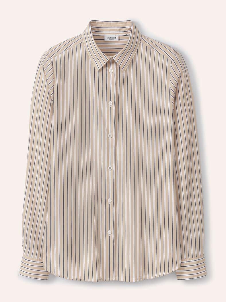 Extraglatt-Hemdbluse Everyday 2.0 Streifen Sand