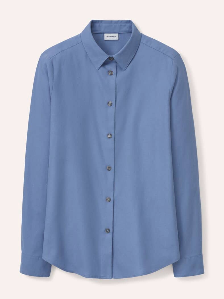 Hemdbluse aus Thermoflanell Smokey Blue