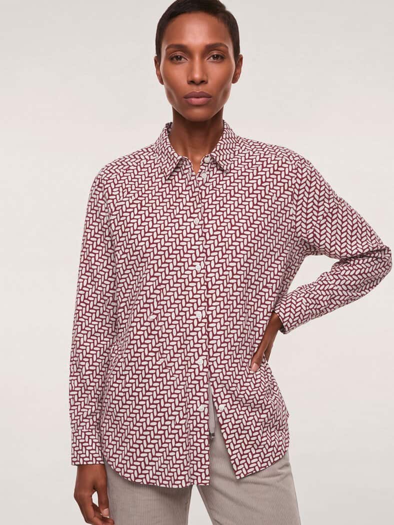 Hemdbluse aus Thermoflanell Dessin Chianti