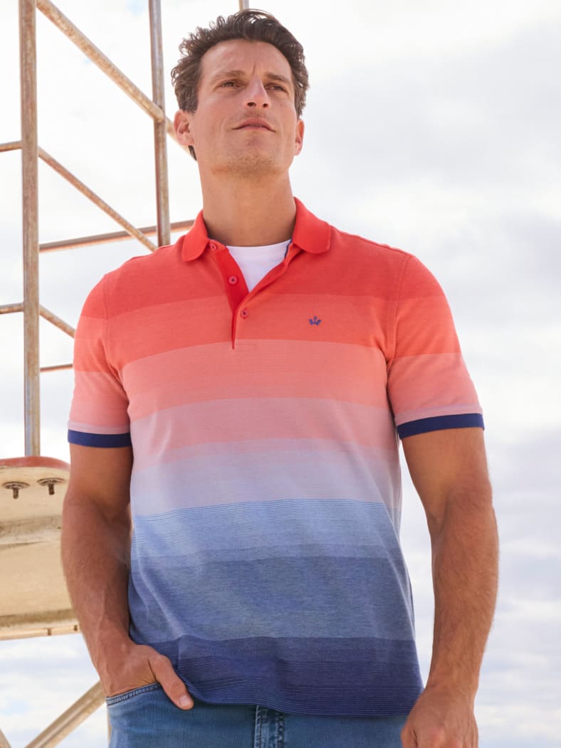 Outfit Ombre Streifenpolo Hitzefrei