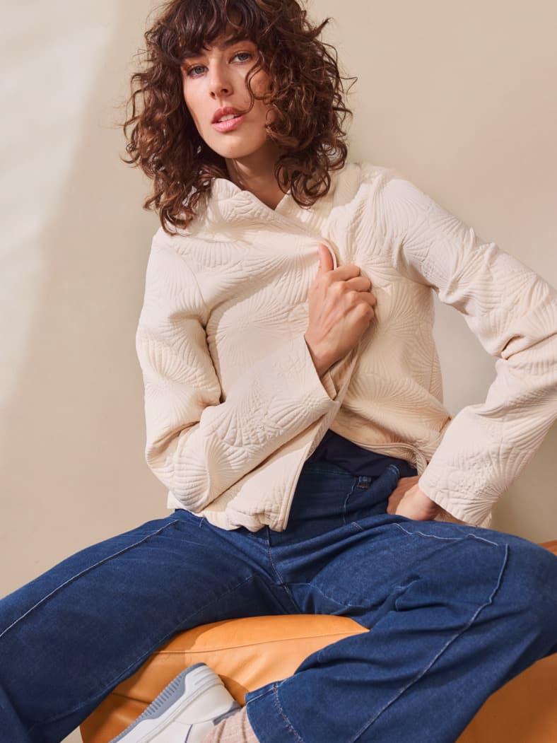 Outfit Strukturblouson