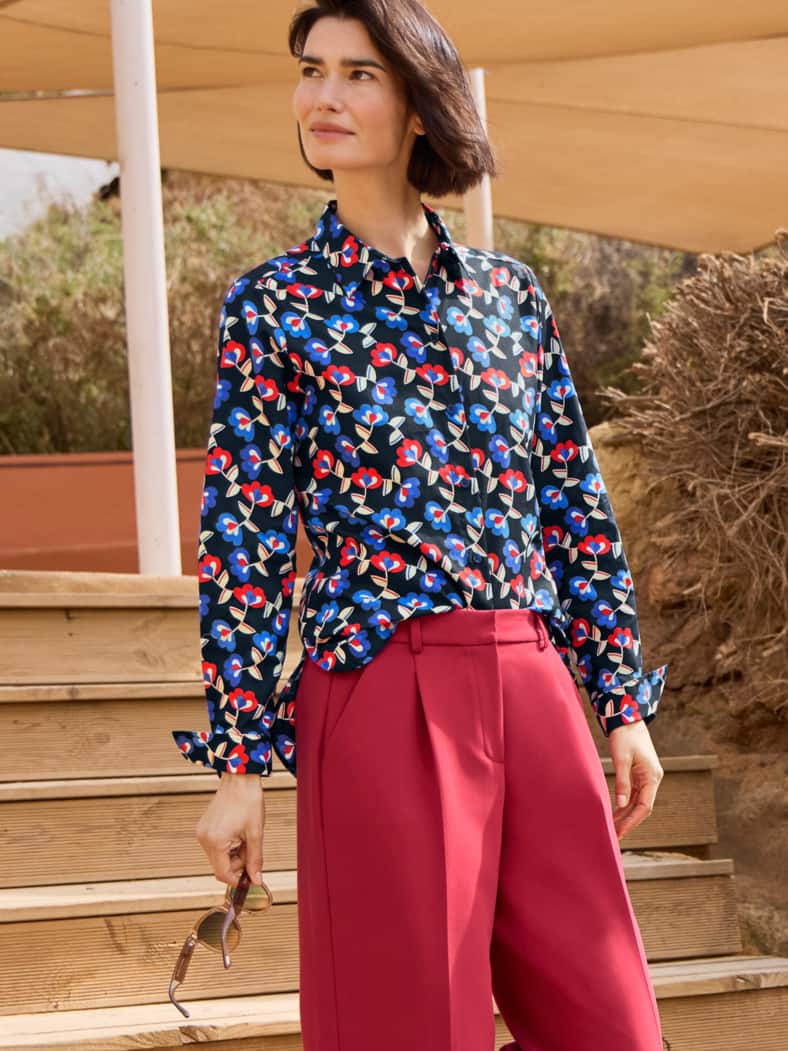 Outfit Baumwoll-Bluse Zeitlos