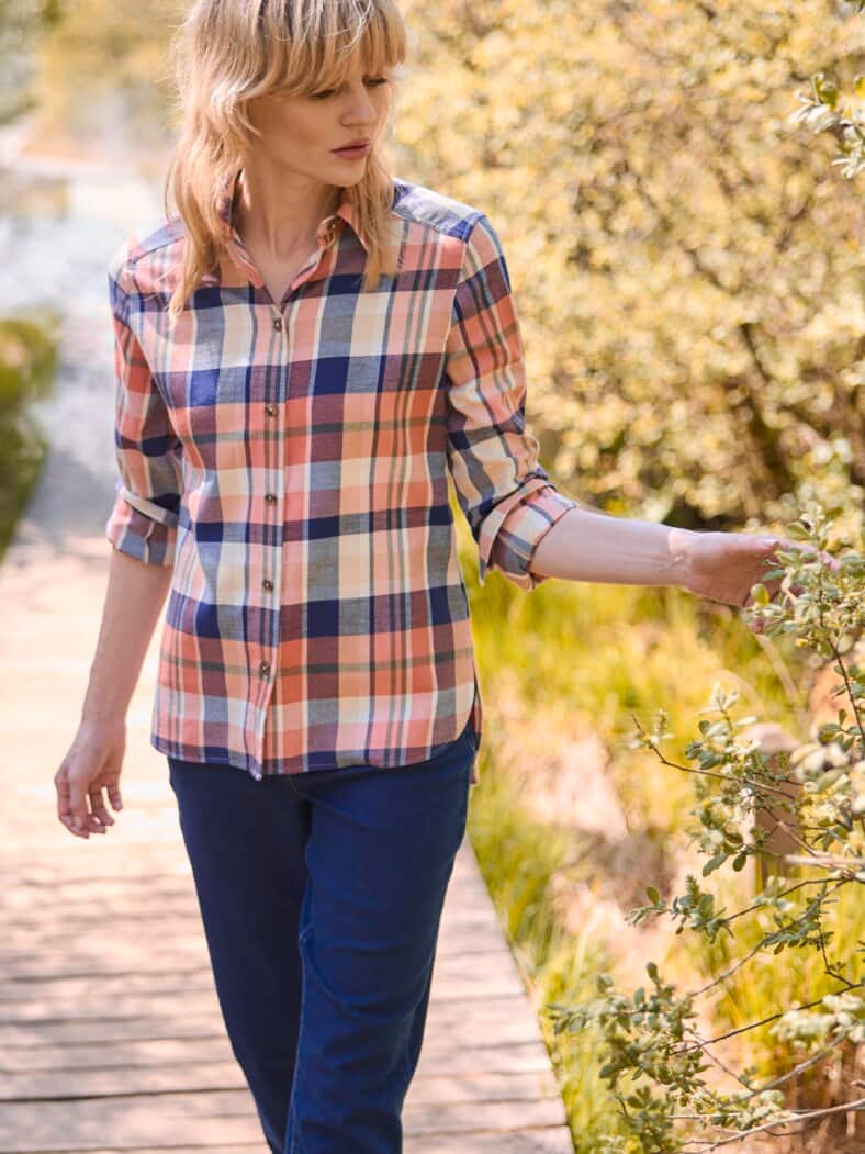 Outfit Polar-Flanell Hemdbluse