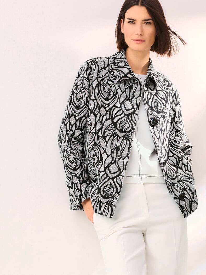 Outfit Jacquard Jacke